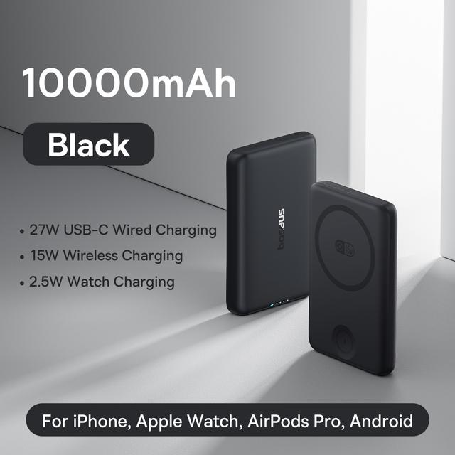 Магнитный блок питания Baseus EnerFill FT11 PPCX2-1027W для iPhone и Apple Watch, 10000 мАч, 27 Вт